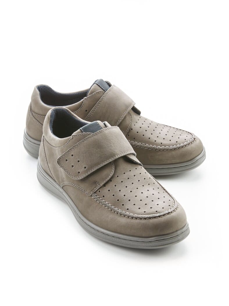 Bequem-Leicht-Klettschuh Grau