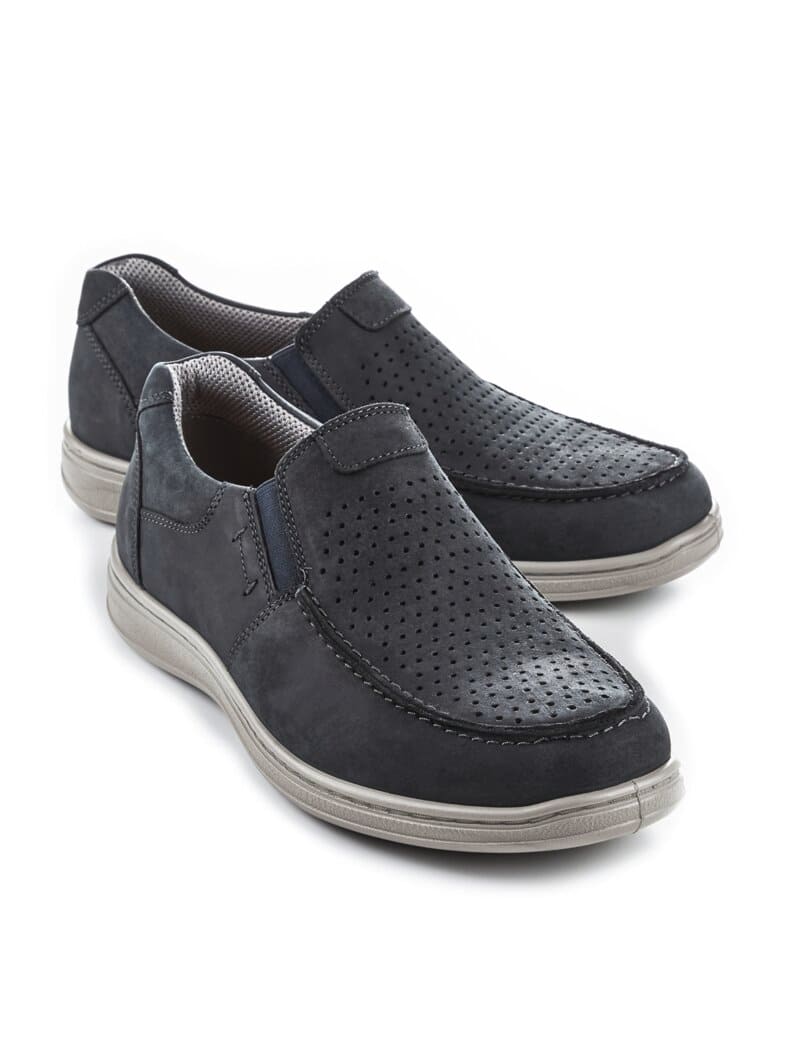 Dehnzonen-Bequemslipper Extraweit Blau