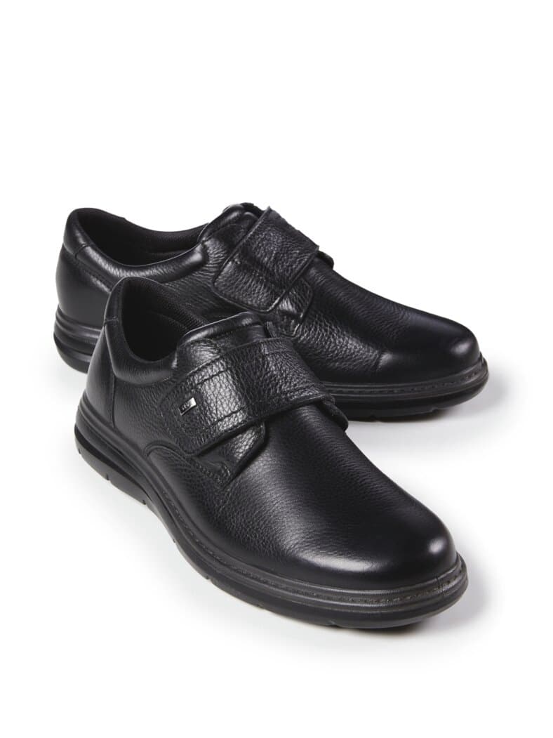 Aquastop-Klettschuh Bequemweite Schwarz