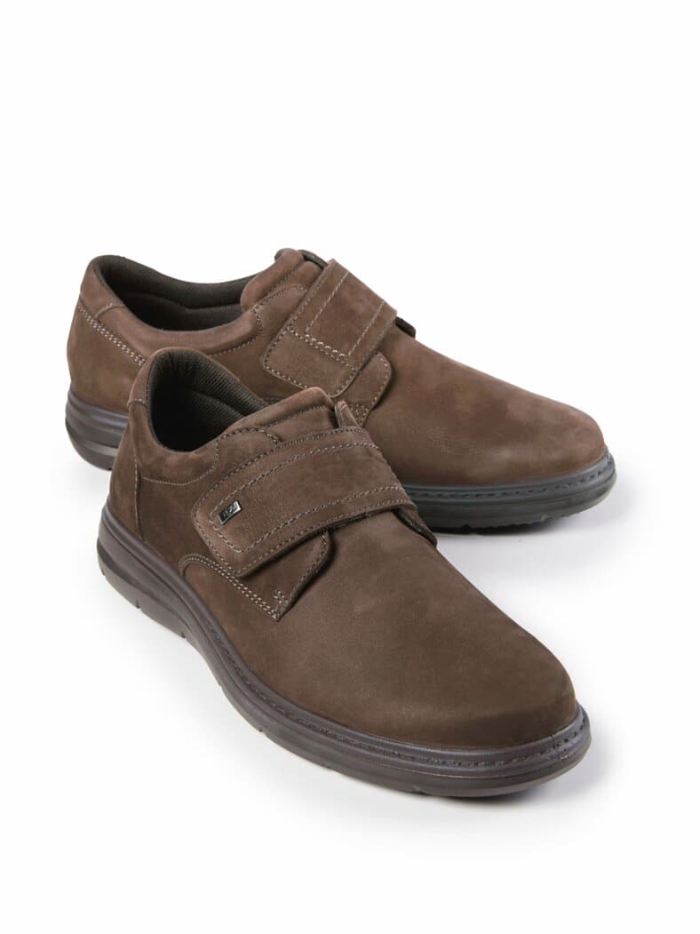 Aquastop-Klettschuh Bequemweite Braun