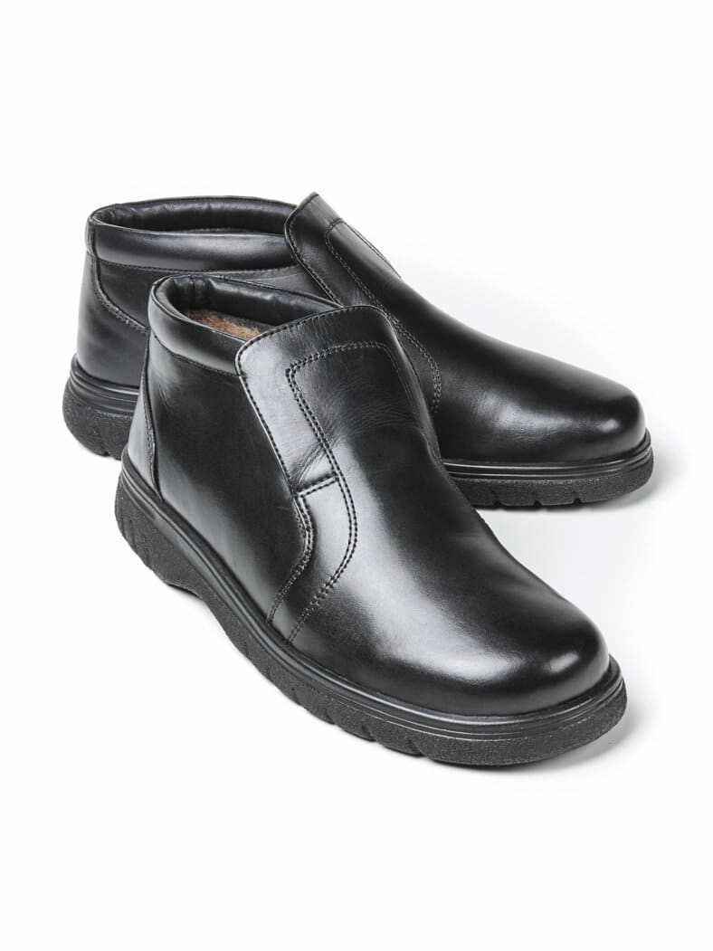 Lammfell-Boot Ultraleicht Schwarz