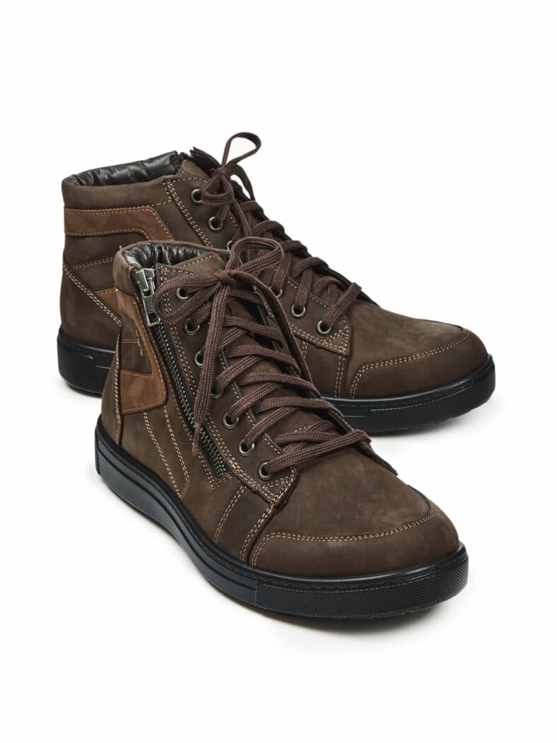 Bequem-Bootie Reißverschluss Braun