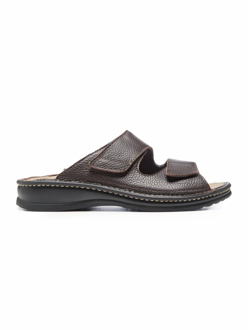 Hallux-Klettpantolette Supersoft Braun