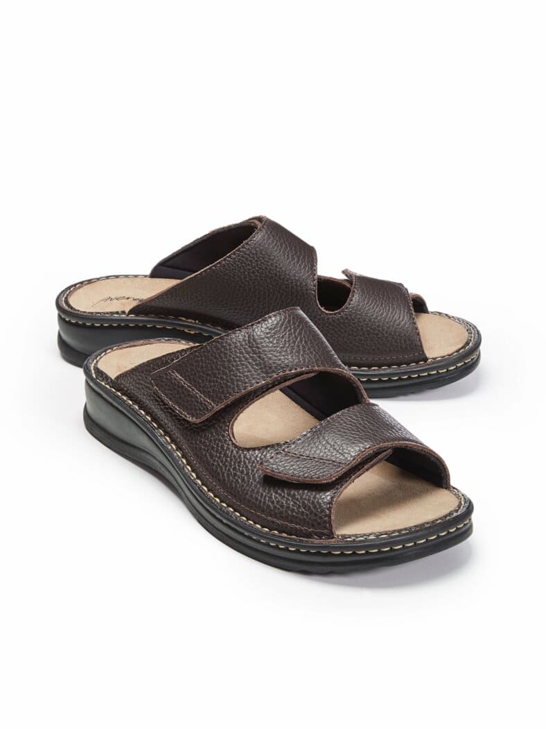 Hallux-Klettpantolette Supersoft Braun