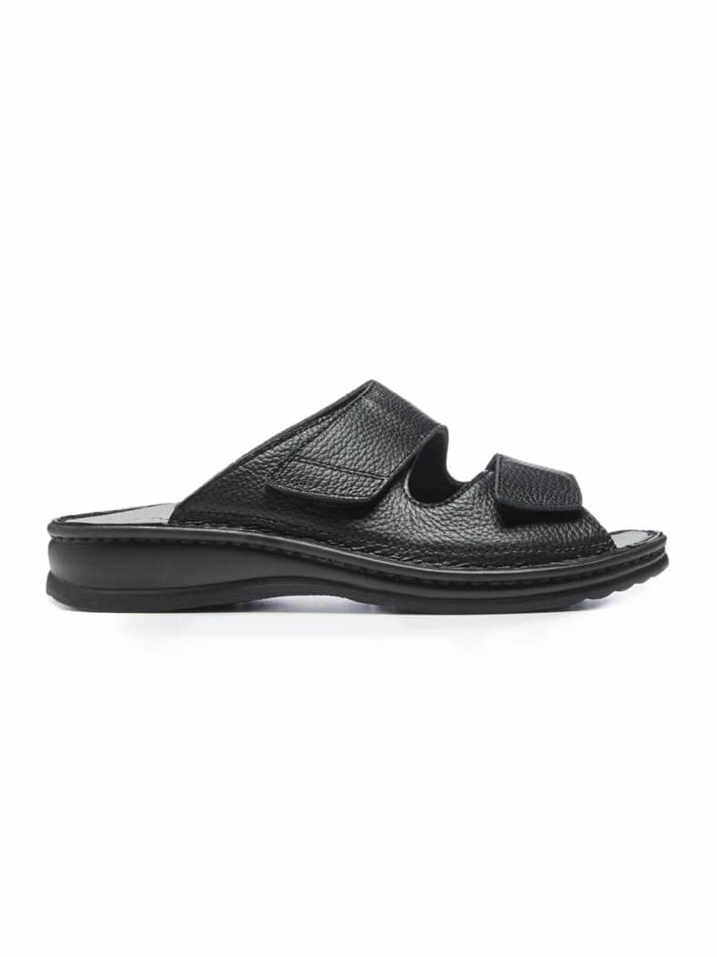 Hallux-Klettpantolette Supersoft Schwarz