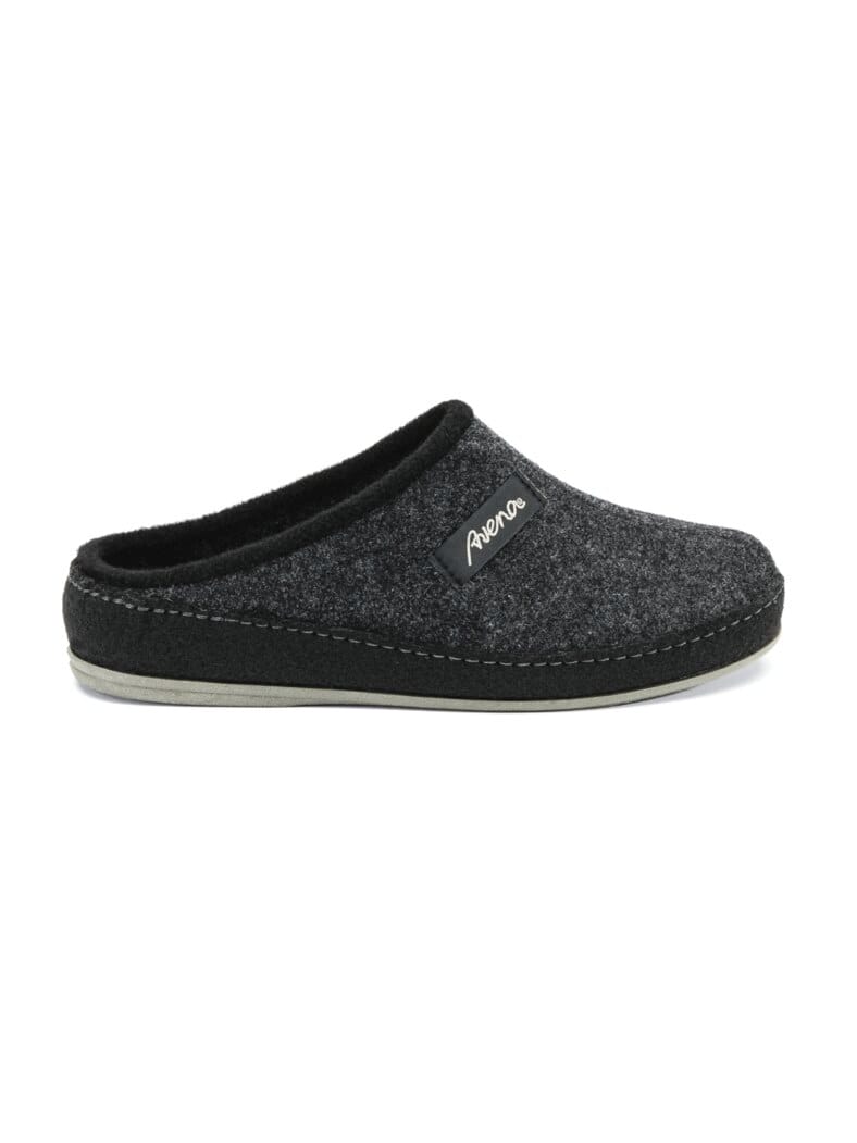 Wollfilz-Pantolette Anthrazit