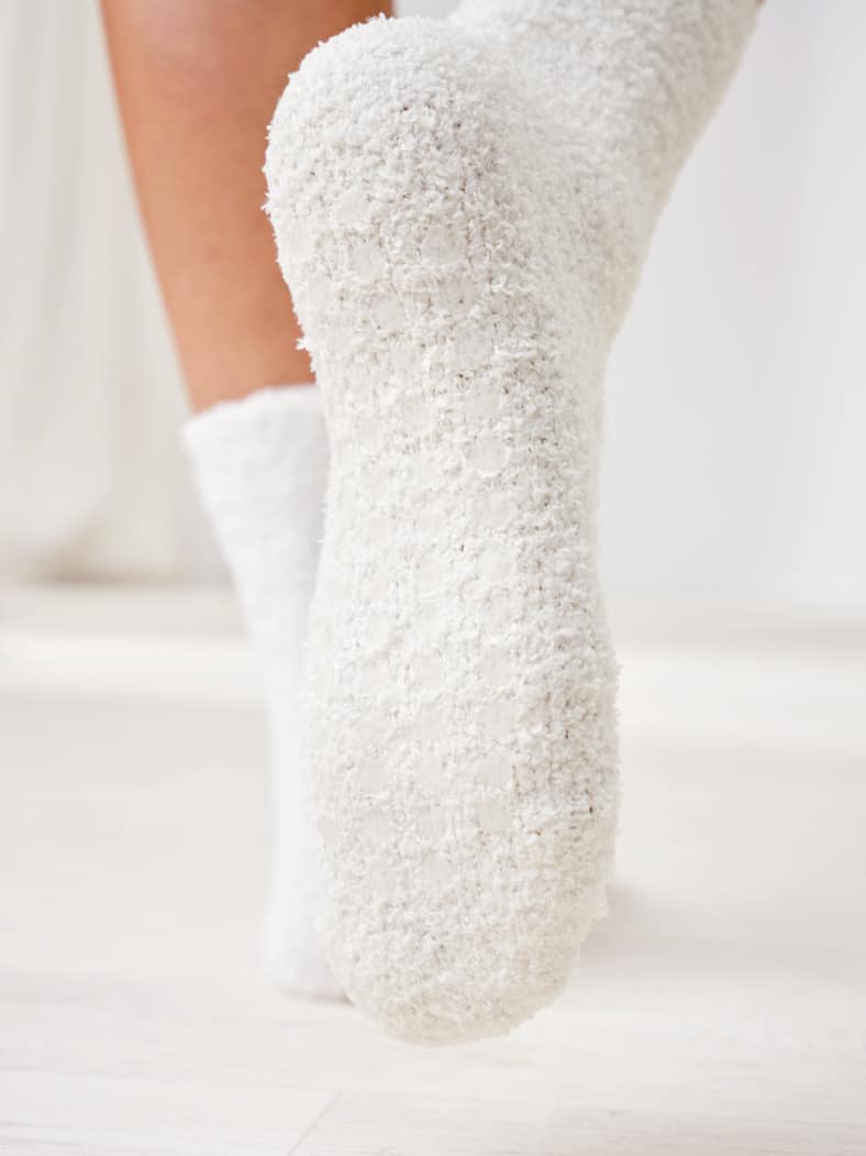 Kuschelsocke Stopperfunktion 2 Paar Ecru