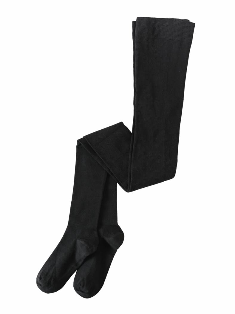 Stützstrumpfhose Bio-Baumwolle Schwarz