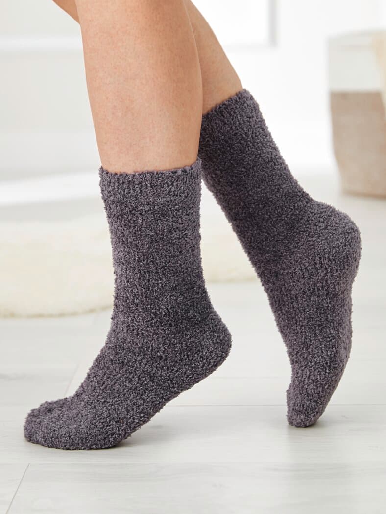 Kuschelsocken 2 Paar Dunkelgrau