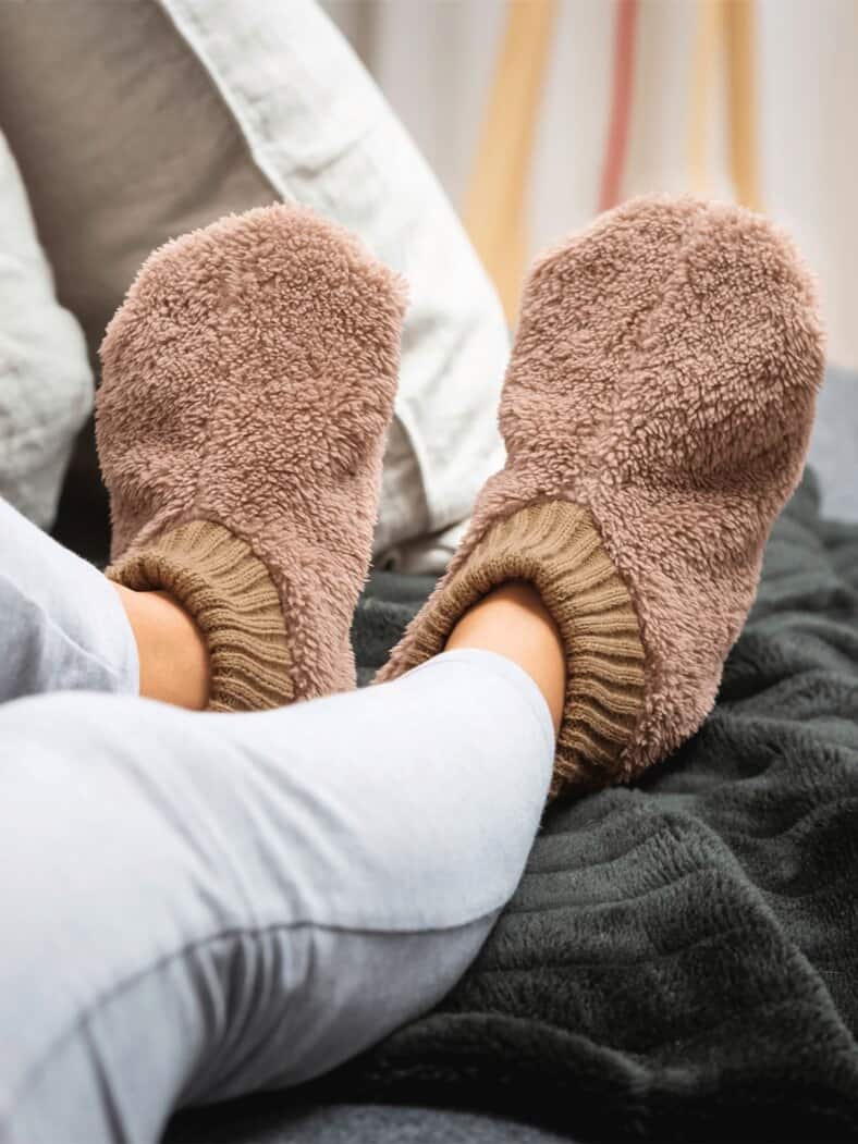 Bett- und Couch-Socken Braun