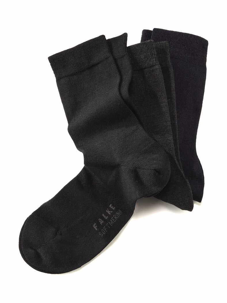 FALKE Socke Soft Merino Schwarz