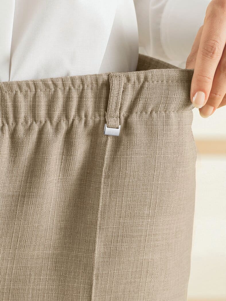 Fleckschutz-Hose Knitterarm Beige