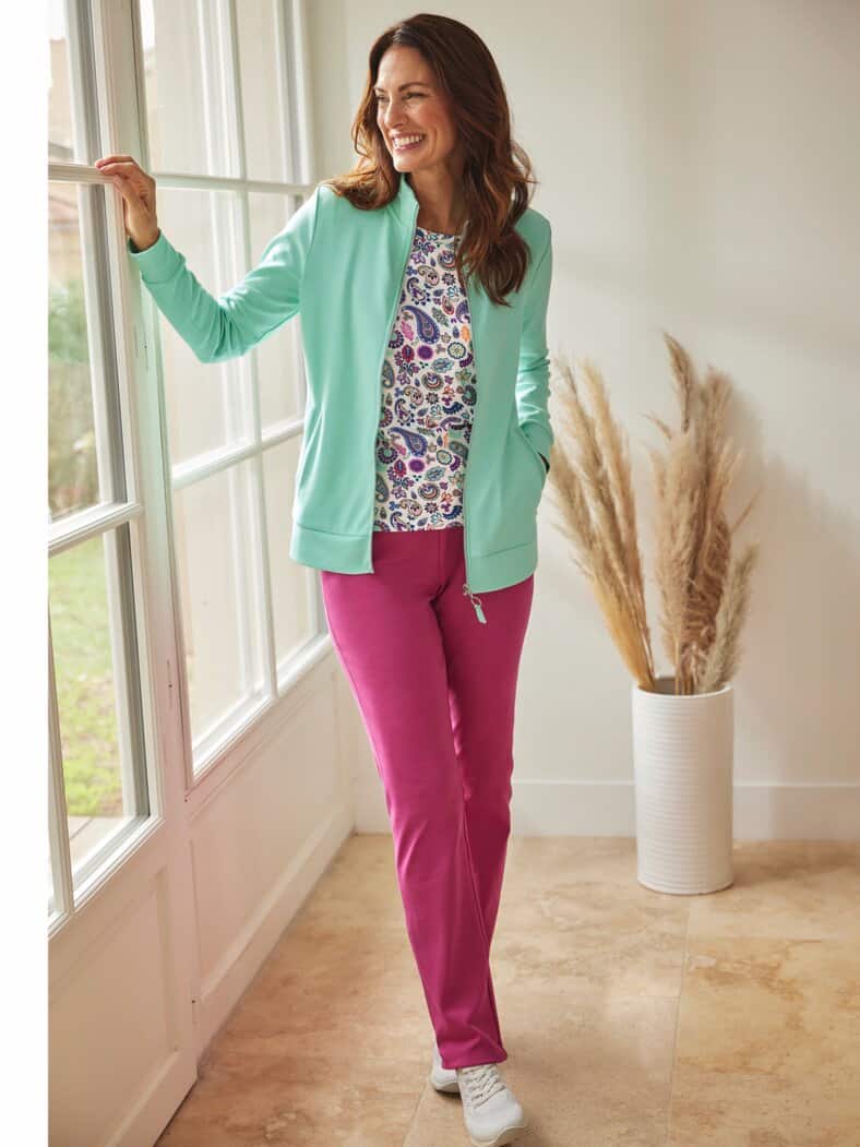 Baumwoll-Hose Extraweich Beere