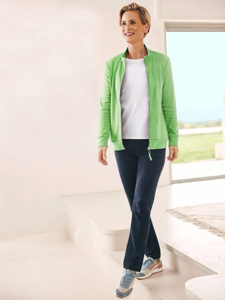 Baumwoll-Jacke Extraweich Grün