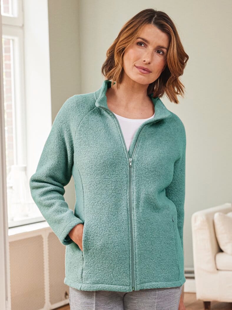 Wollfleece-Jacke Mint