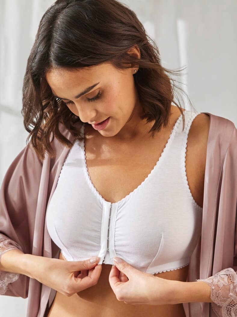 Vorderverschluss-Bustier Softness Weiß