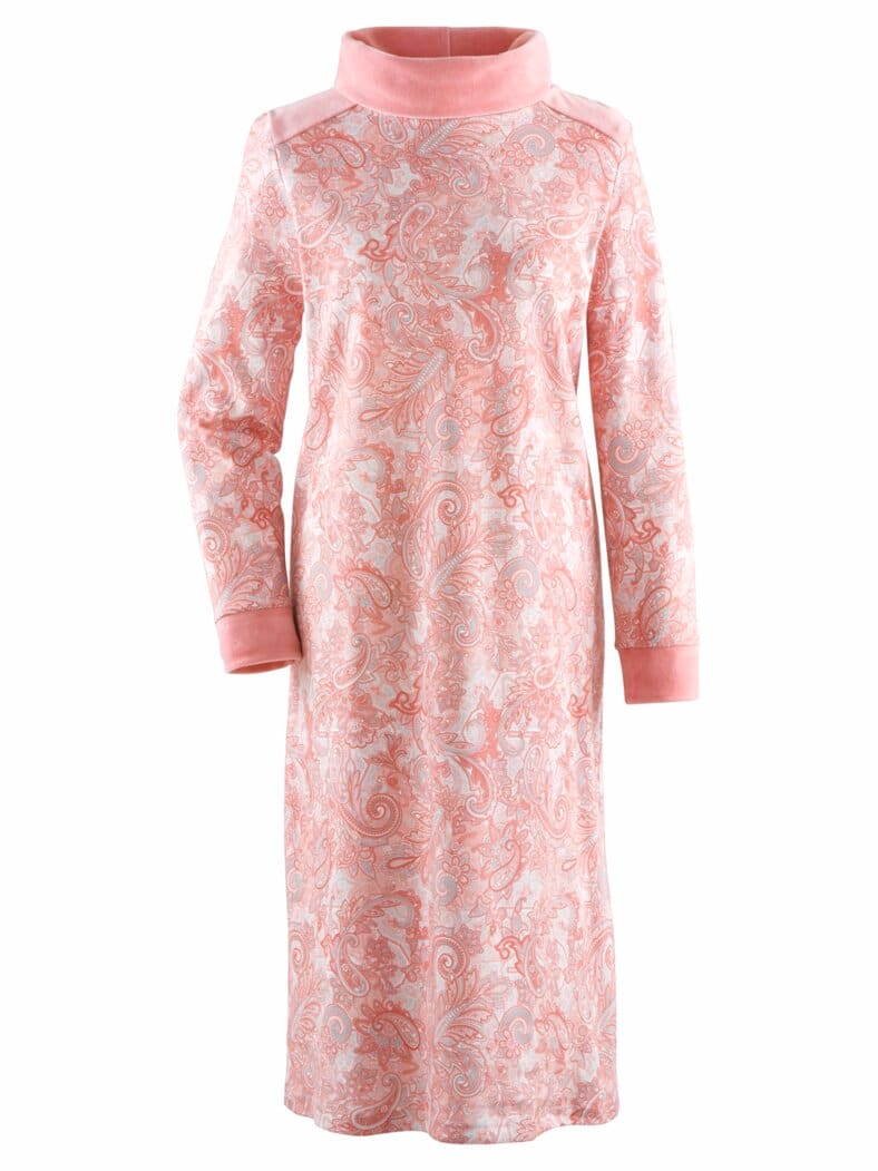 Nachtkleid Thermowärme Rose bedruckt