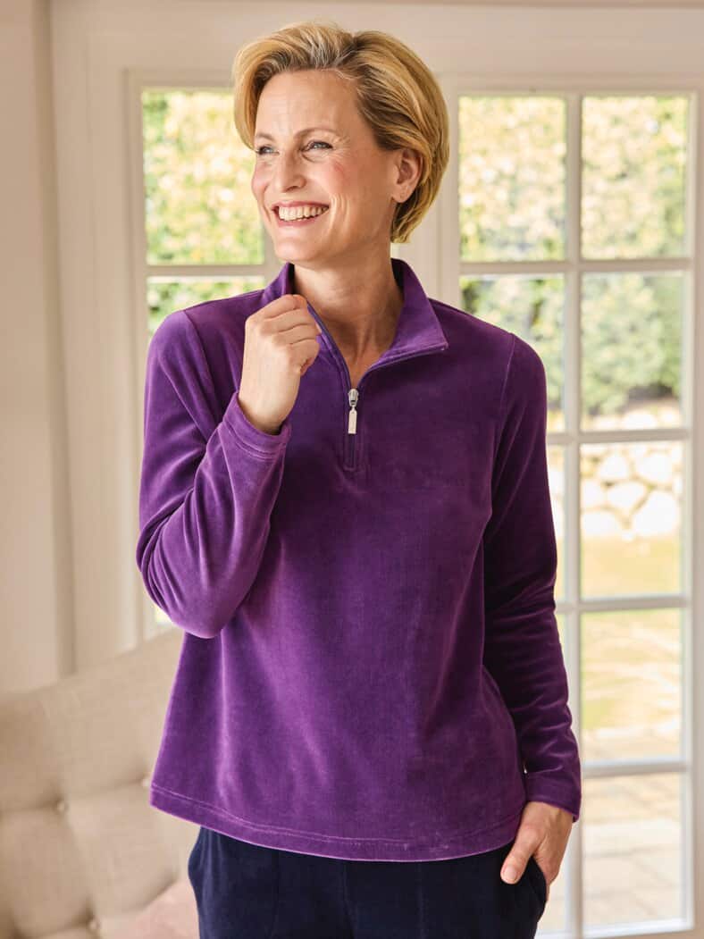 Nicki-Troyer Kuschelweich Violett