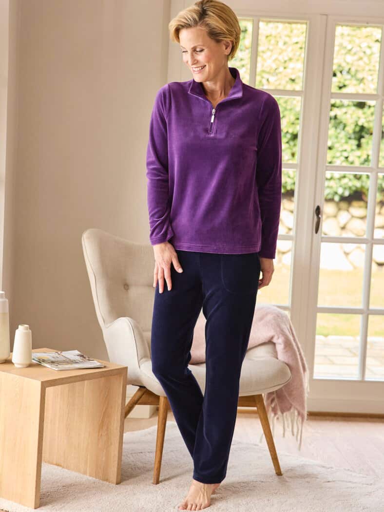 Nicki-Troyer Kuschelweich Violett