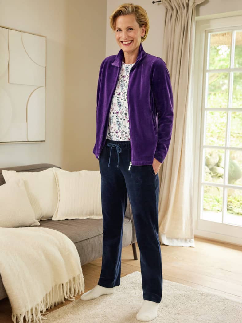 Nicki-Jacke Kuschelweich Violett