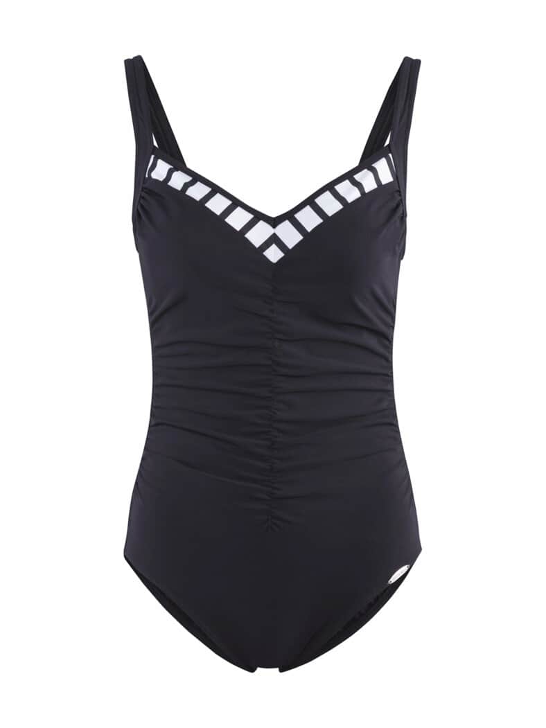 Softschalen- Badeanzug Capri Marine-Weiß