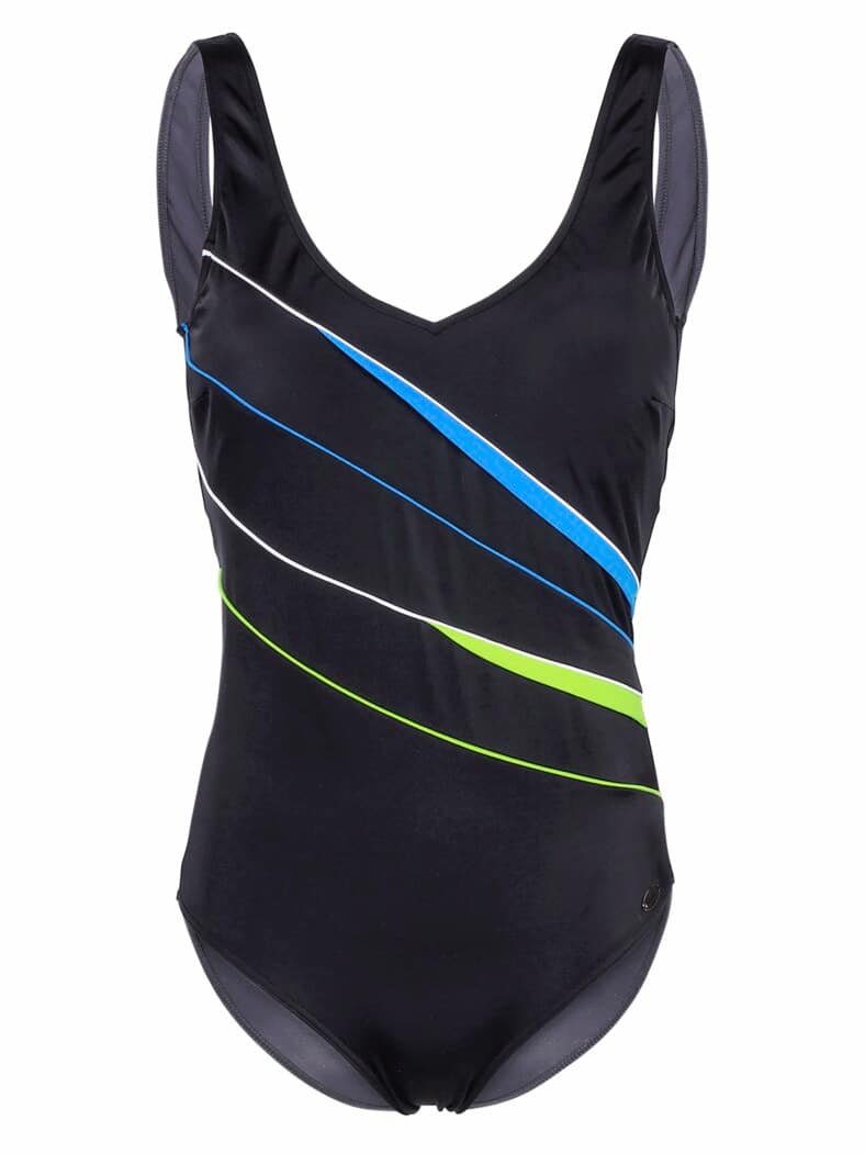 Fashy-Softschalen-Badeanzug Schwarz-Multi