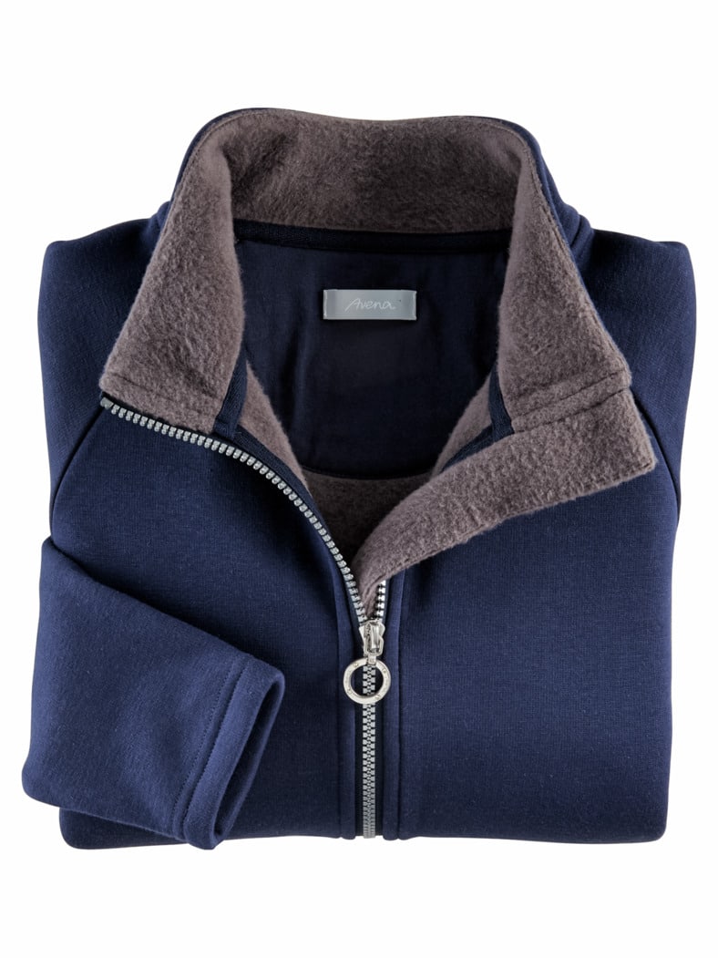Reißverschlussjacke Kuschelweich Marine