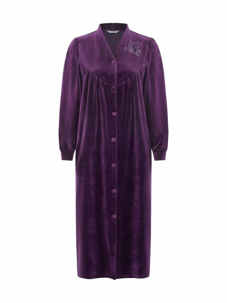 Nicky-Hausmantel Aubergine