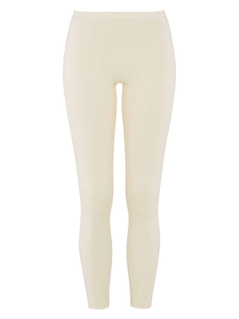 Baumwoll-Angora-Unterhose Lang Wollweiß