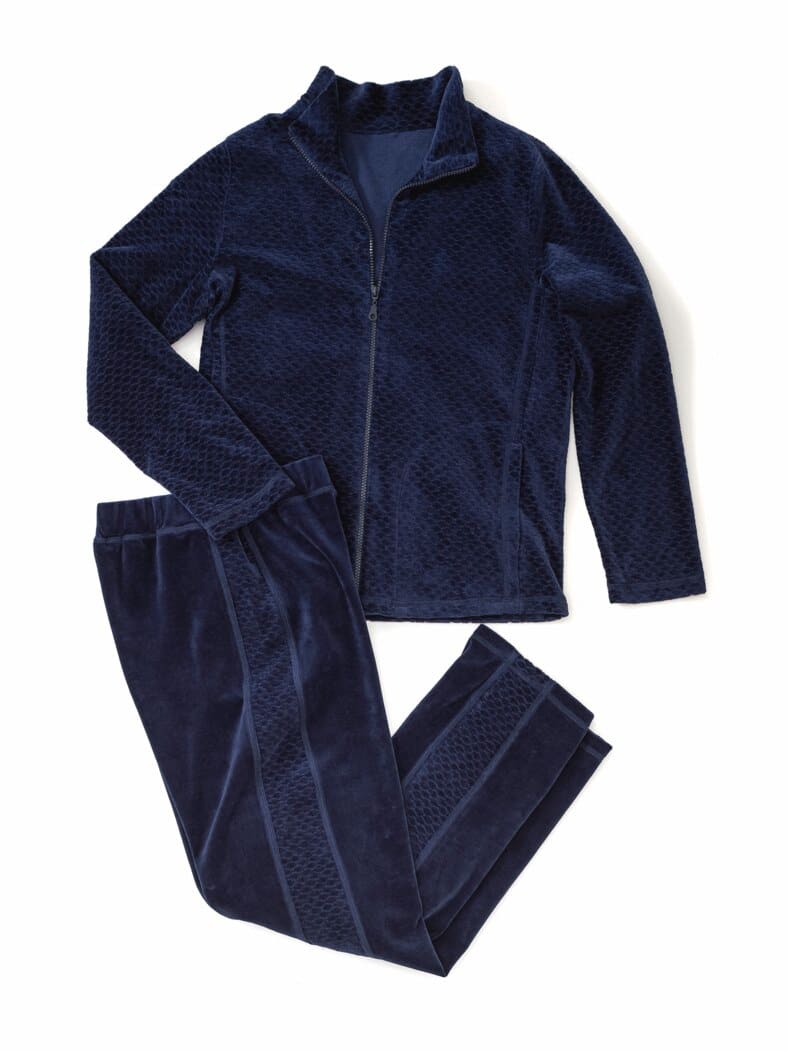 Nicki-Hausanzug Struktur Marine