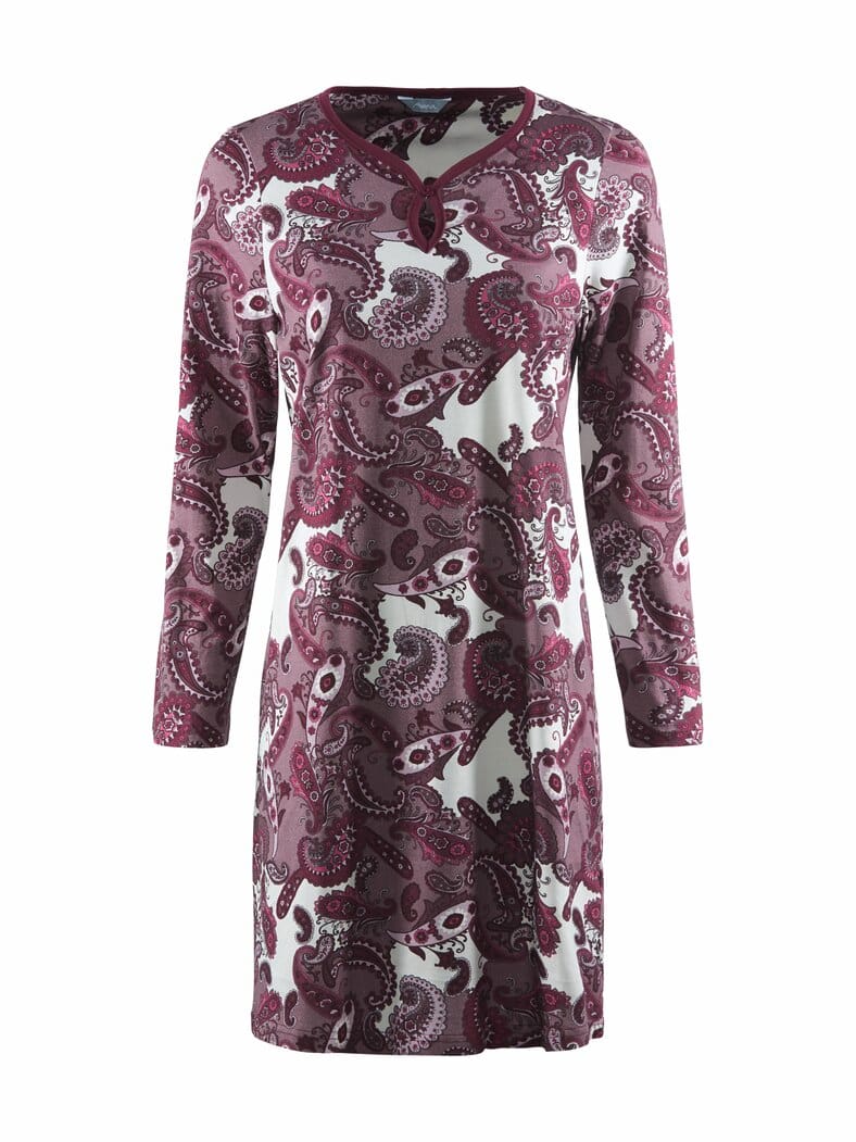 Baumwoll-Nachthemd Paisley Barolo gemuster