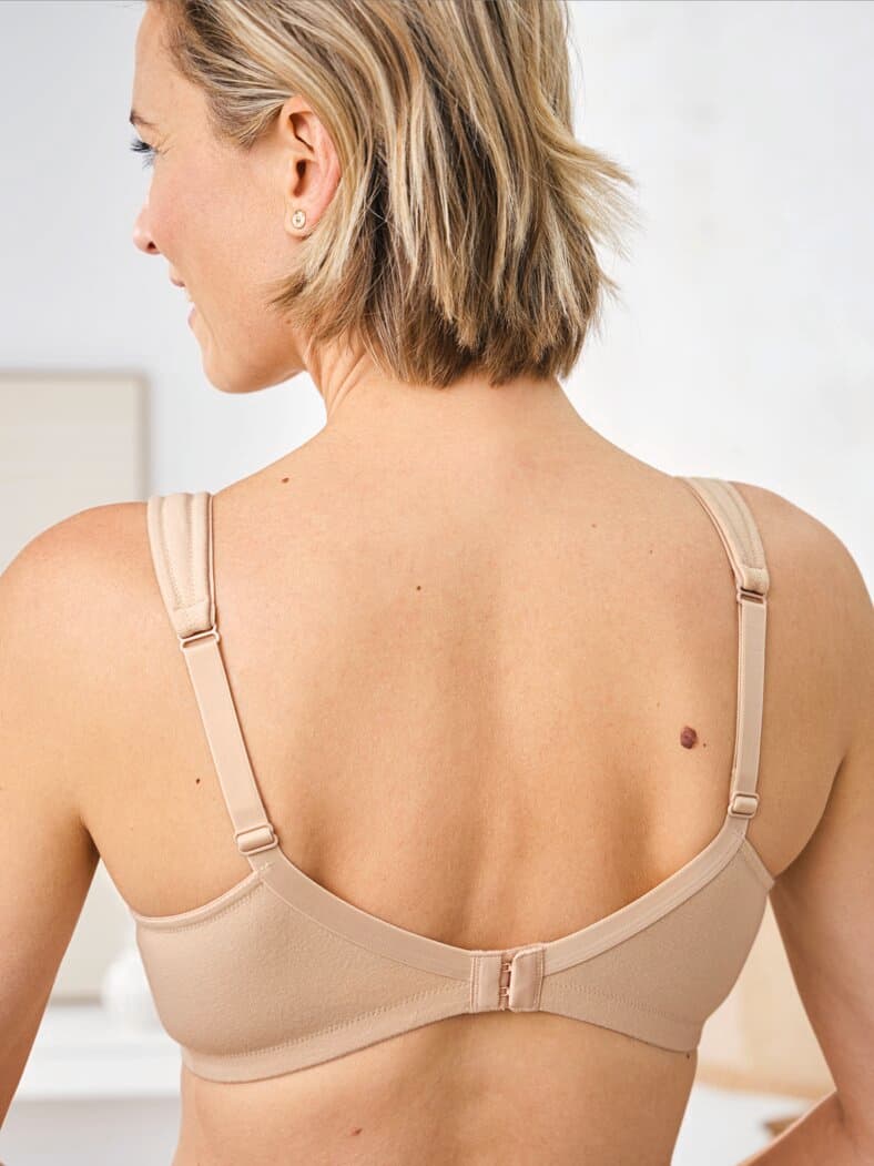 Nahtlos-BH Baumwolle Puder