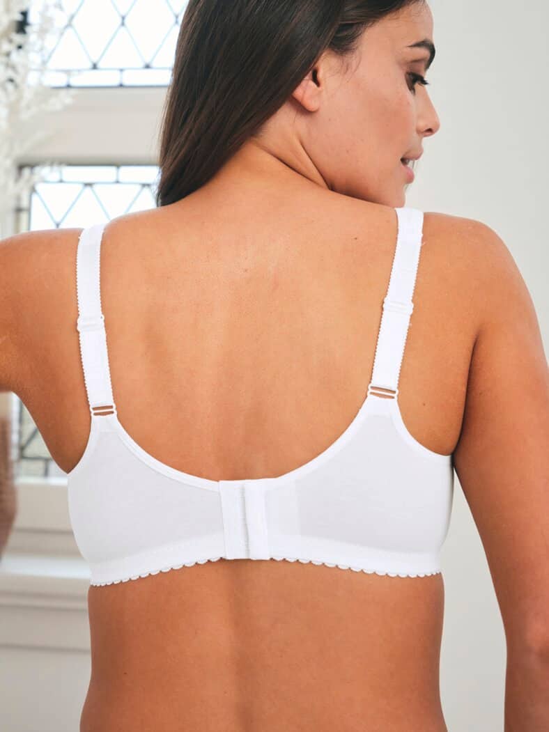 Baumwoll-BH Zier-Deatail Weiß