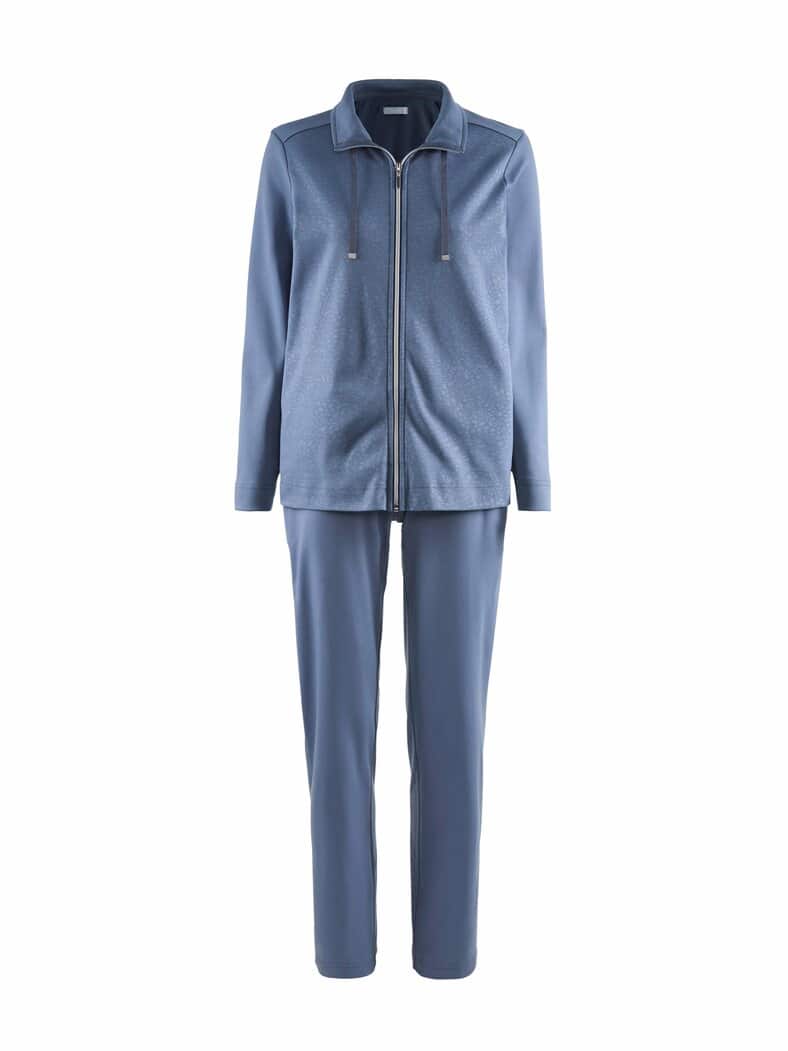 Homewear Anzug Jaquardmuster Eisblau