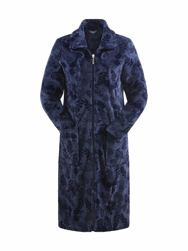 Nicki Jaquard Hauskleid Marine
