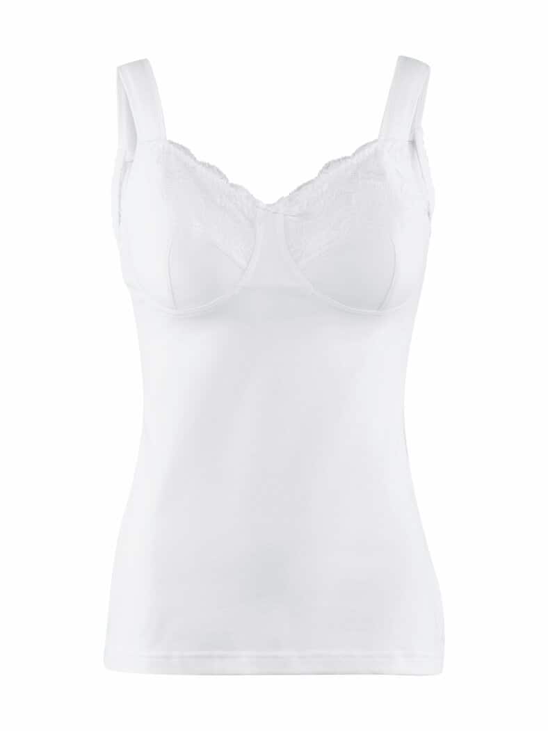 BH-Hemd Zierspitze Weiß