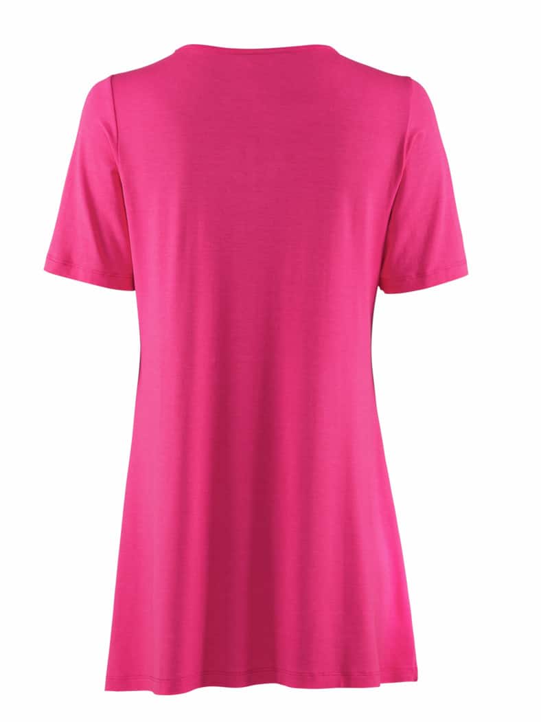 Longshirt Viskose-Jersey Himbeere