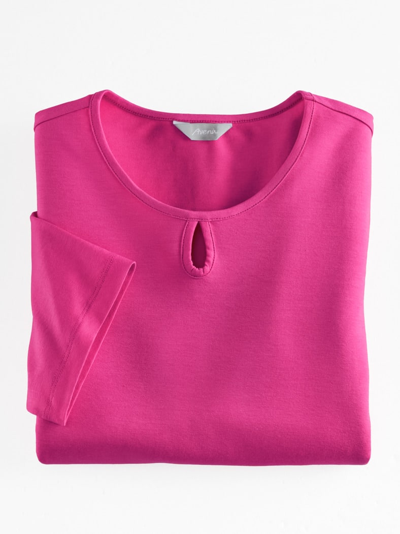 Longshirt Viskose-Jersey Himbeere