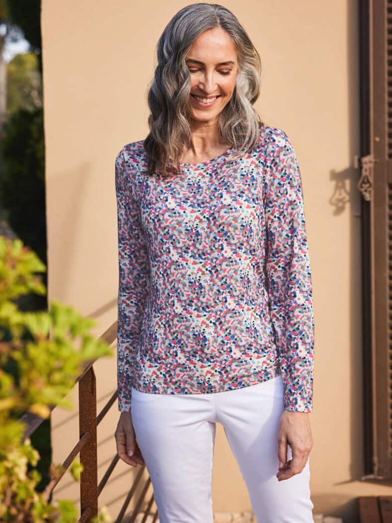 Viskose-Shirt Konfetti Multicolor