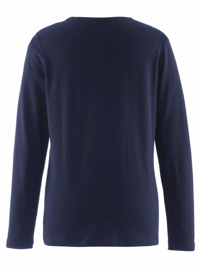 Langarm-Shirt Baumwolle Marine