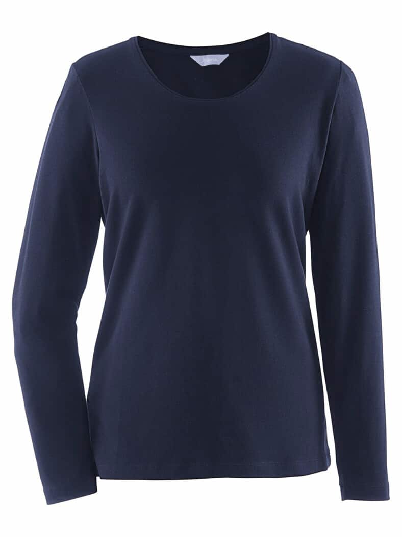Langarm-Shirt Baumwolle Marine
