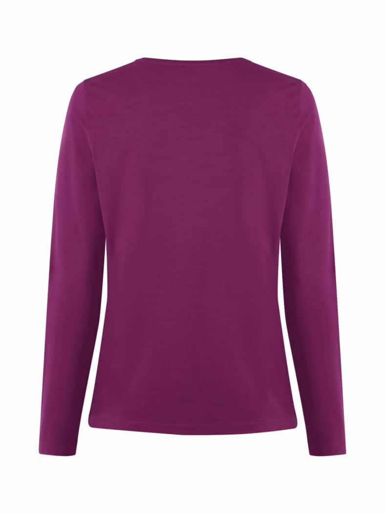 Langarm-Shirt Baumwolle Violett