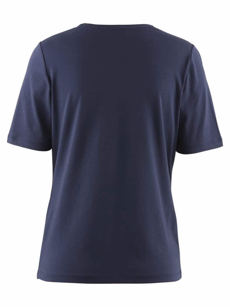 Halbarm-Shirt Baumwolle Marine