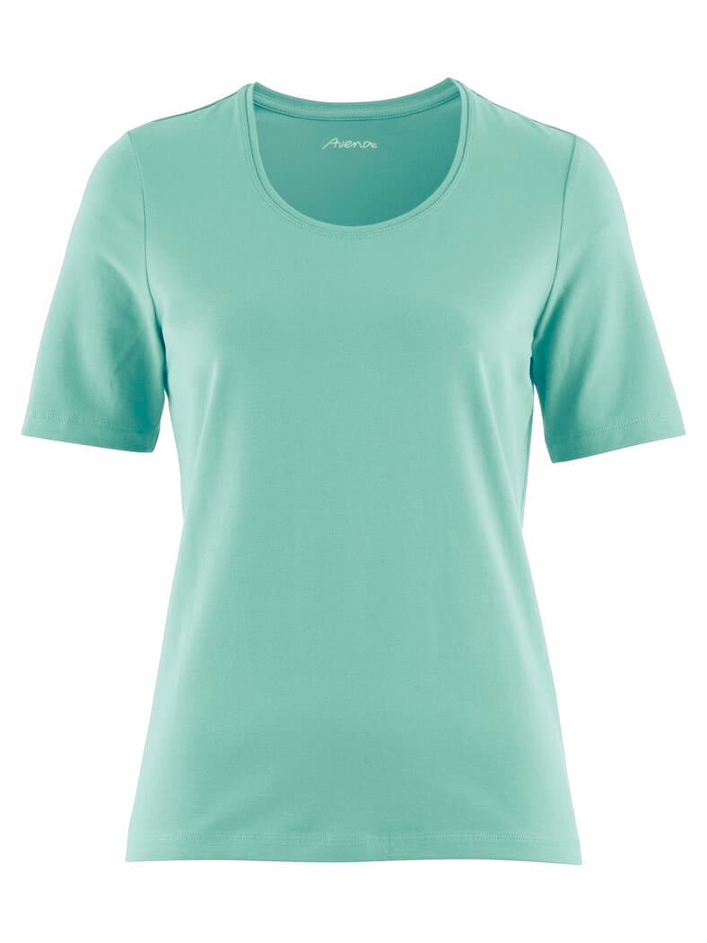 Halbarm-Shirt Baumwolle Mint