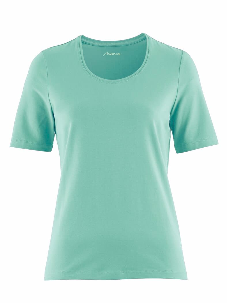Halbarm-Shirt Baumwolle Mint