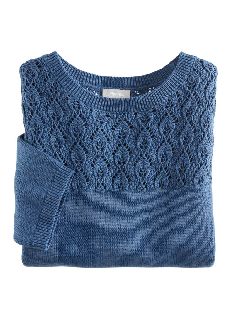 Kurzarm-Pullover Sommerleicht Marine