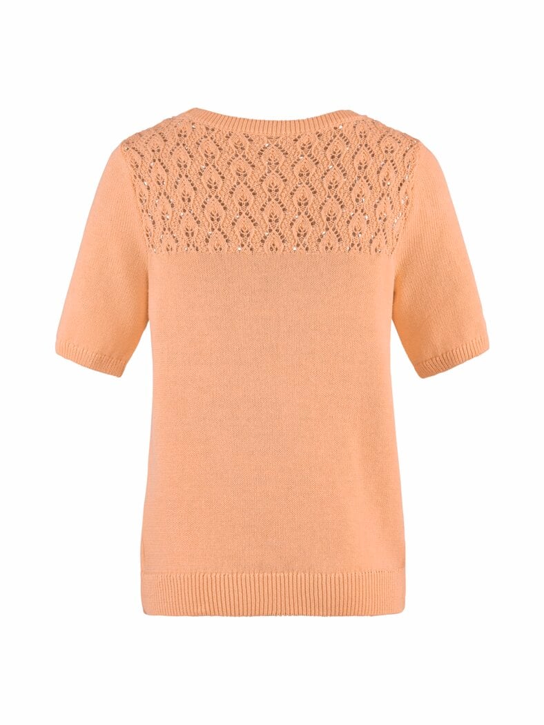 Kurzarm-Pullover Sommerleicht Pfirsich