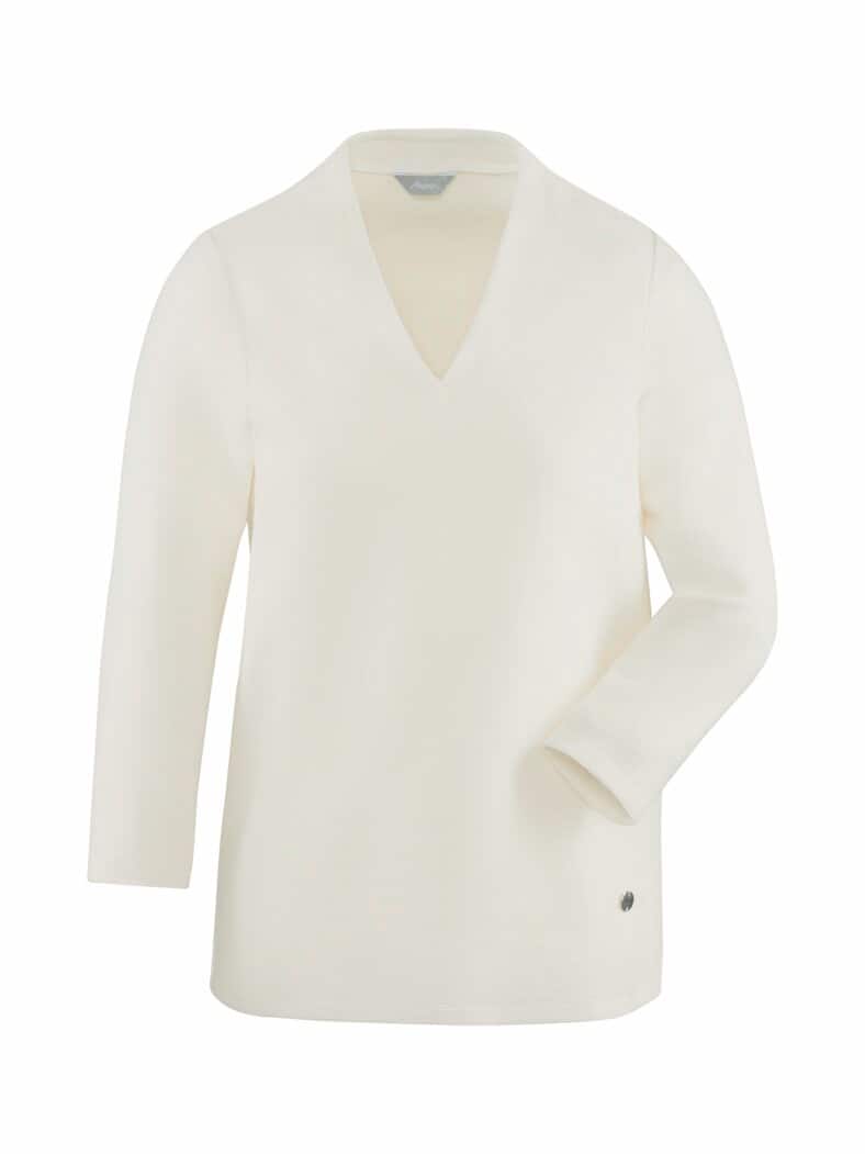 Ottoman-Kelchkragen-Shirt Offwhite