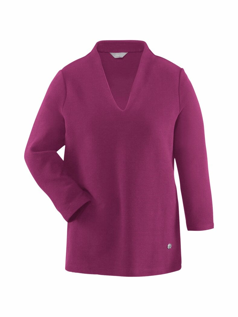 Ottoman-Kelchkragen-Shirt Beere