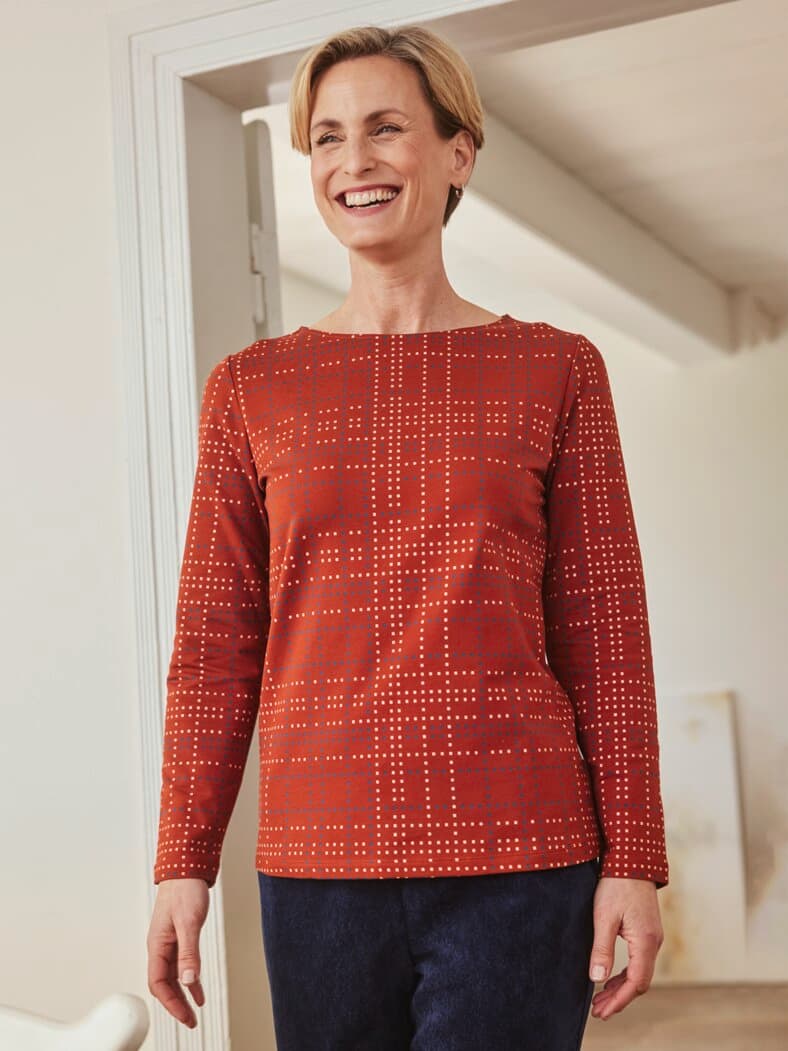 Bio-Baumwoll-Shirt City Chic Rostbraun gem.